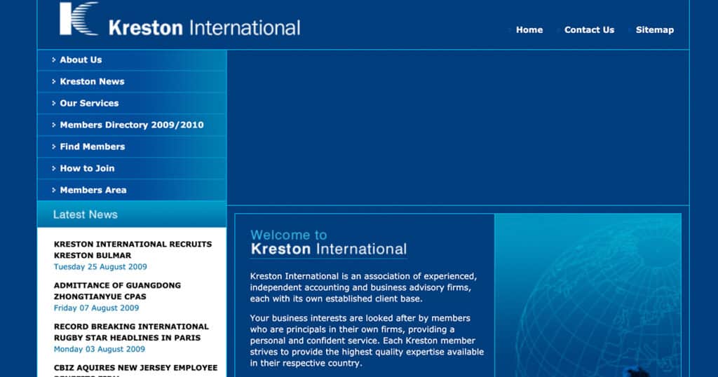 New modern Kreston website